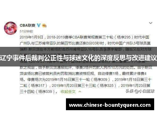 辽宁事件后裁判公正性与球迷文化的深度反思与改进建议